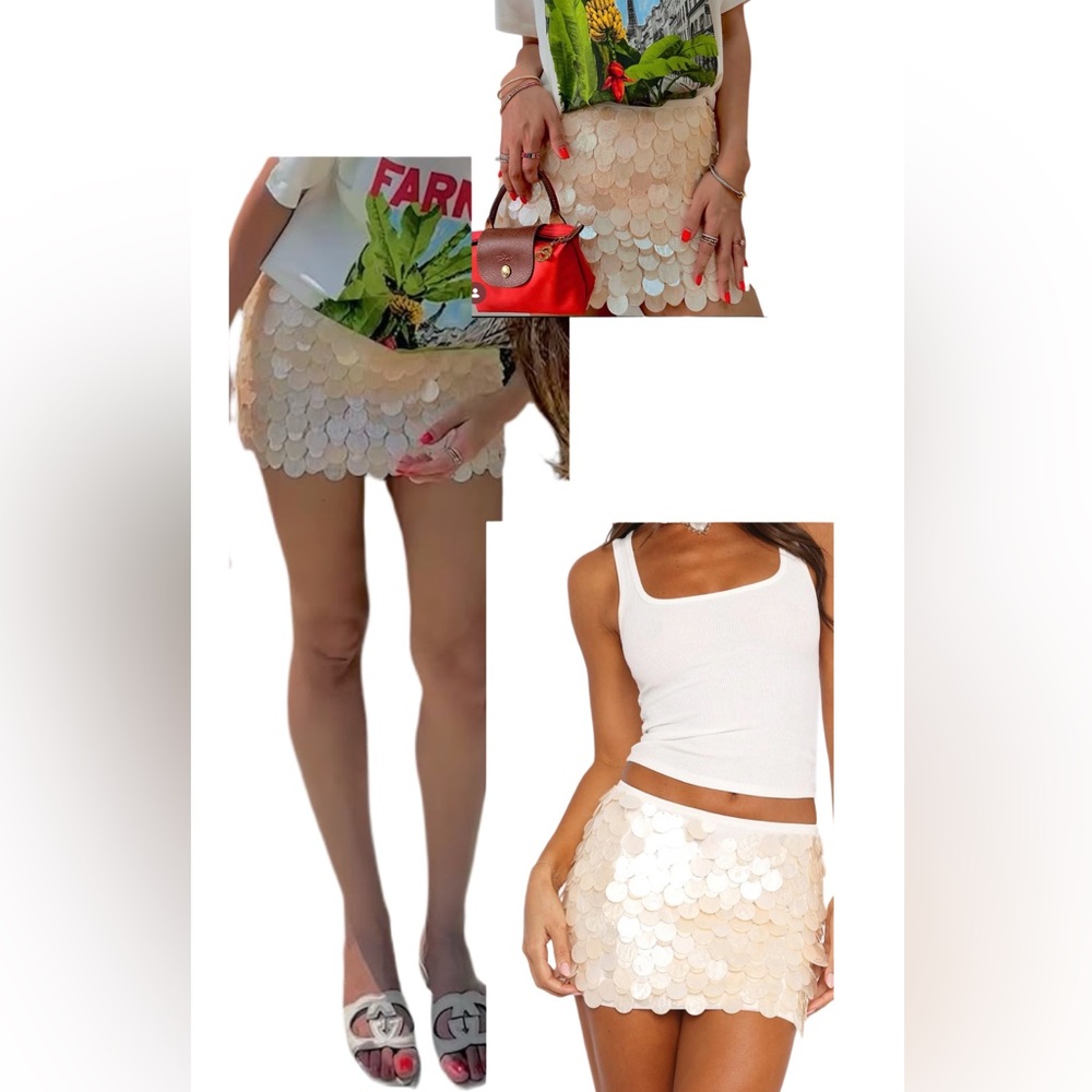 WhiteFox Ariel Shell Mini Skirt